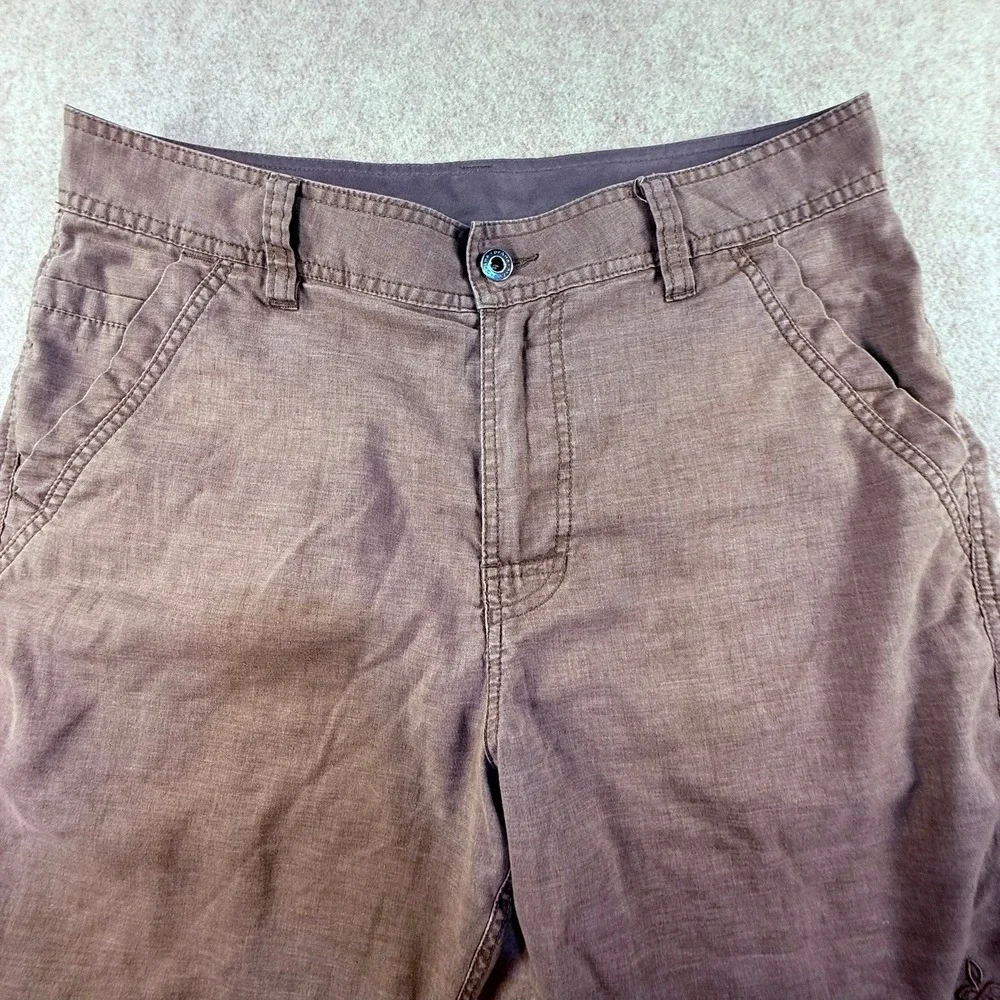 Prana Sutra Hemp Blend Shorts Mens 32 Brown Hiking Climbing Outdoor Casual